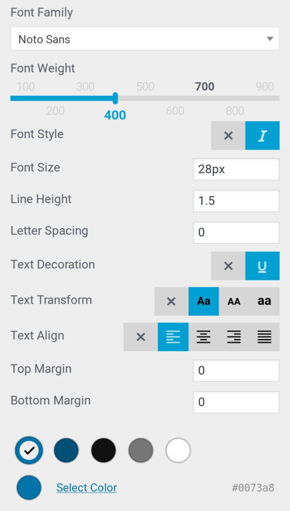 A proposal for the new Kirki typography control in version 4.