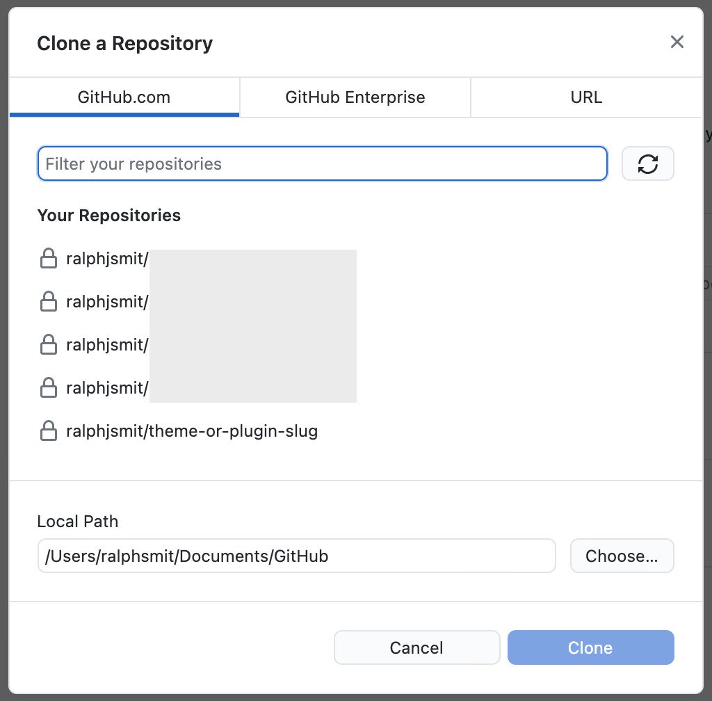 Cloning a GitHub repository to your computer with GitHub desktop.
